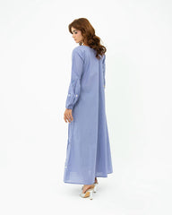 Luxury Lilac Embroidered Lawn Maxi – Premium Pintuck Detailed Modest Summer Dress | Ready-to-Wear